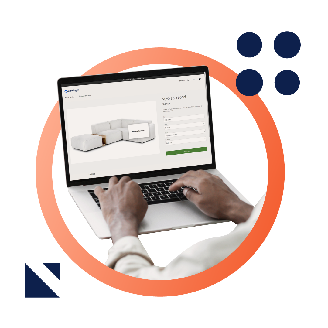 Experlogix CPQ screenshot showing the integration with Microsoft Commerce within Microsoft Dynamics 365